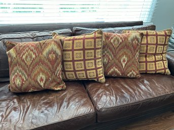 Designer Fabric Pillows With Down Inserts