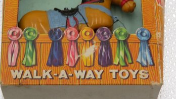 Vintage Marx Horse Walk Away Toy In Box