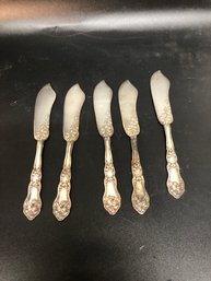 5 Wm Rogers Butter Knives