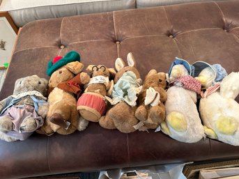 7 Vintage Stuffed Animals By Eden Toys