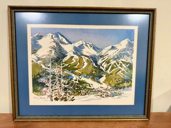 Breckenridge Colorado The Four Seasons Village Watercolor Print By Cecile Johnson