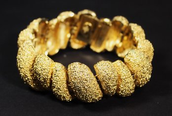 Les Bernard, Inc. Great Gold Tone 1960s Hollywood Glam Bracelet