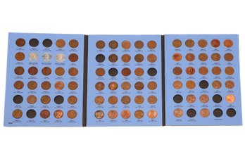 Lincoln Cents Album II - 1941 -1974 With 76 Coins Total - Official Whitman Coin Album