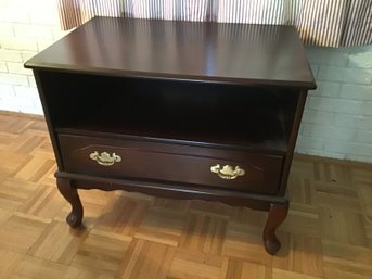 Side Table With Cubby And Drawer