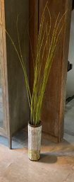 Rustic Umbrella Stand With Green Long Branches