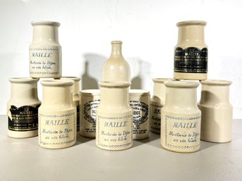 Vintage And Antique Ceramic Mustard And Marmalade Jars