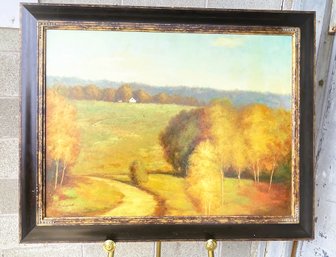 Very Large Signed Roland Landscape Oil Painting