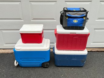 Lot Of 5 Coolers