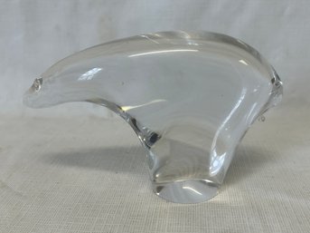 Vintage Crystal POLAR BEAR SCULPTURE/PAPERWEIGHT- Possibly BACCARAT