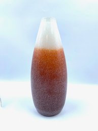 Unique Textural 'Cream Soda' Art Glass Vase