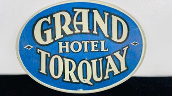 John Derian Vintage Hotel Sign - The Grand Hotel, Torquay UK