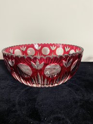 Bohemian Crystal Ruby Bowl