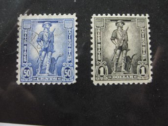 US     BACK OF THE BOOK  SAVINGS STAMPS   SCOTT # S3 USED, S4 MINT NH