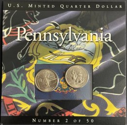 U.S. Minted Quarter Dollar Pennsylvania