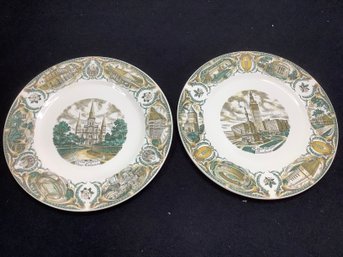 New Orleans And Clevland Souvenir Plates