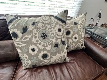 Blue And Gray Large Throw Pillows