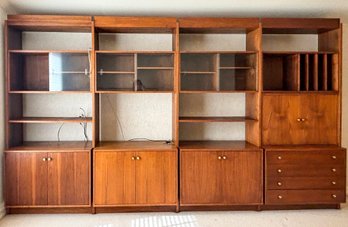 Stunning Danish Modern Teak Modular Wall Unit  By Harmony House