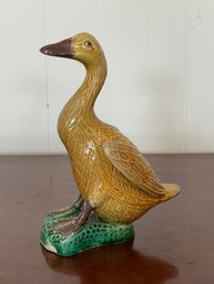 Chinese Export Yellow Duck Figurine