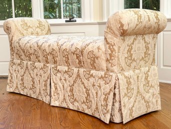 A Tufted Rolled Arm Bench