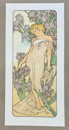 Alphonse Mucha, 1970's Lithograph  Iris  Limited Ed. With Chop Fine Art Print