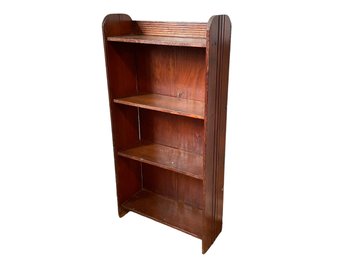 Primitive Wooden Bookshelf With 4 Shelves