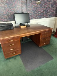 Wooden Desk With Drawers