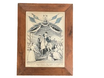 Washingtons Reception By The Ladies Framed Print- Under Glass