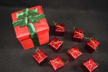 Decorative Christmas Present Box And Eight Smaller Presents