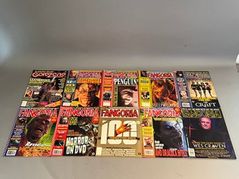 Lot Of 10 Fangoria And Gorezone Magazines