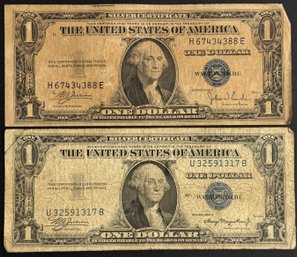 2 $1 Silver Certificates 1935-A, 1935-C