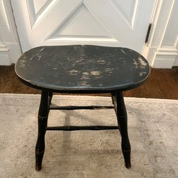 An Antique Rustic Windsor Wood Bench