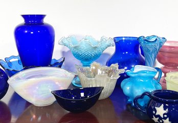 A Collection Of Hand Blown Art Glass Decor