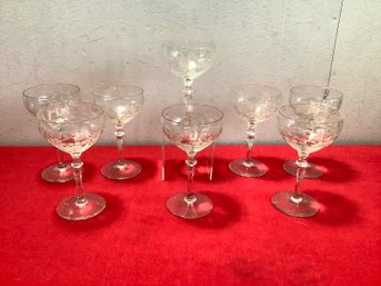 Etched Wine Glasses