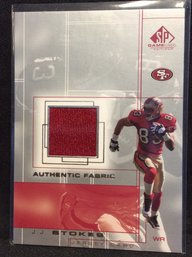 2001 Upper Deck SP Game Used J.j. Stokes Jersey Relic Card - K