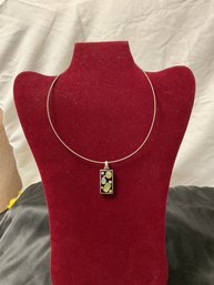 Lia Sophia Mint/Blue Stone Pendant With Necklace