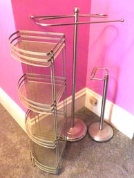 Stainless Steel Bathroom Accessories Towel Holder Shelving