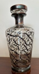 Mid Century Silver Overlay Decanter