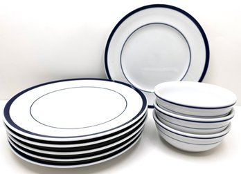 6 Brasserie Plates From Willams Sonoma & 3 Bowls By 10 Strawberry Street, Poland