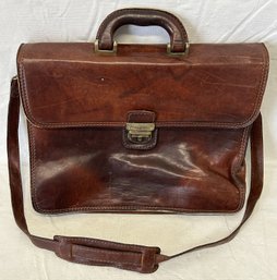 Fine Vintage TORNABUONI CALF LEATHER ATTACHE CASE- Great Finish To The Leather