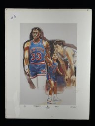 Patrick Ewing Knicks Hornets Lithograph Artist Signed And Numbered LE Winford Galmon