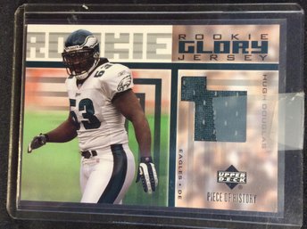 2002 Upper Deck Glory Hugh Douglas Rookie Jersey Relic Card - K