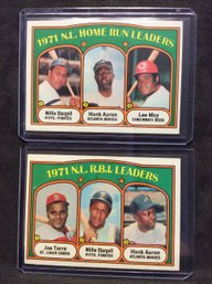 (2) 1972 Topps NL RBI & Home Run Leaders Cards