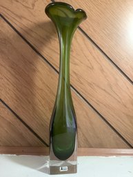 Sweden Green Glass Vase