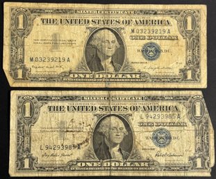 2 $1 Silver Certificates 1957, 1957-A