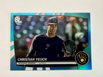 2023 Topps Big League Christian Yelich Rare Blue Parallel