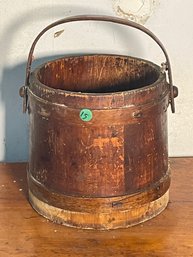 EARLY BANDED BUCKET IN RED PAINT