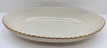 Lenox Symphony Oval Porcelain Bowl With Gold Trim, Appears Unused