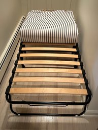 Portable Folding Cot On Wheels - Wood Slats