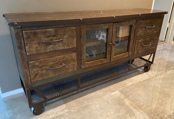 Industrial Style Four Drawer Console Cabinet From Horizon Home