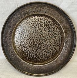 Vintage Hand-hammered STERLING SILVER TIP TRAY/PLATE